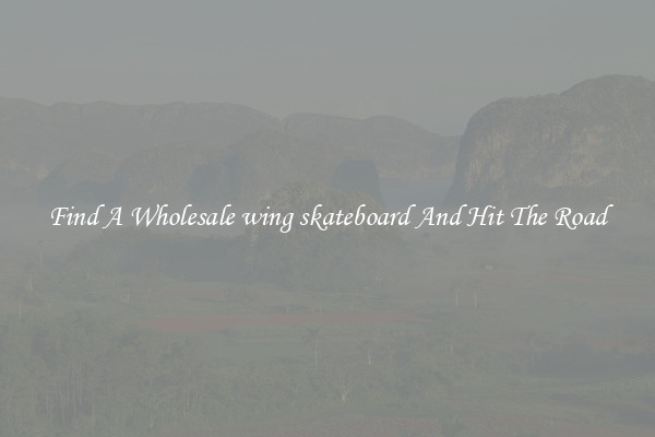 Find A Wholesale wing skateboard And Hit The Road