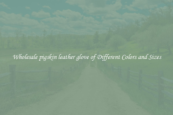 Wholesale pigskin leather glove of Different Colors and Sizes