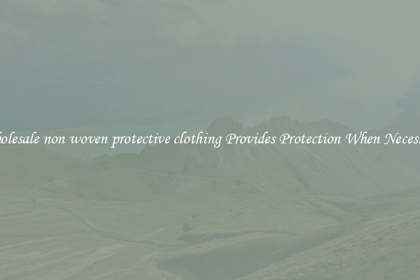 Wholesale non woven protective clothing Provides Protection When Necessary
