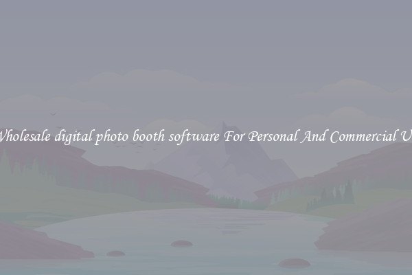 Wholesale digital photo booth software For Personal And Commercial Use