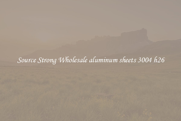 Source Strong Wholesale aluminum sheets 3004 h26