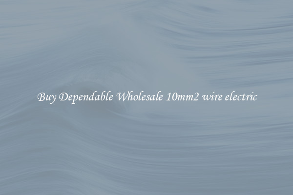 Buy Dependable Wholesale 10mm2 wire electric