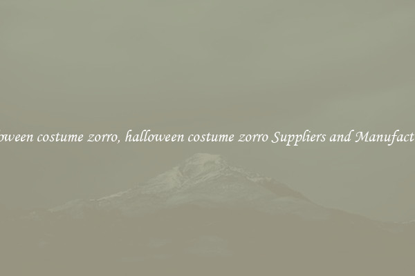 halloween costume zorro, halloween costume zorro Suppliers and Manufacturers