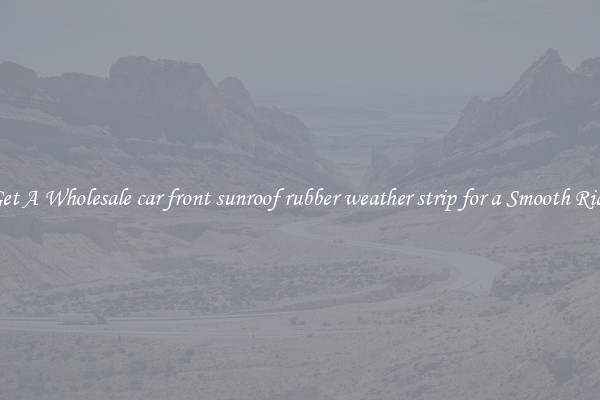Get A Wholesale car front sunroof rubber weather strip for a Smooth Ride