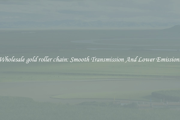 Wholesale gold roller chain: Smooth Transmission And Lower Emissions
